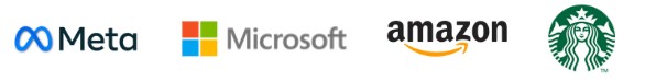 Meta, Microsoft, Amazon, and Starbucks Coffee Company